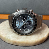 Seiko Prospex Speedtimer 41.4 Solar Chronograph Blue Dial Silver Steel Strap Watch for Men - SSC935 Buy Now By Seiko