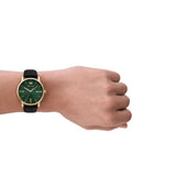 Emporio Armani Minimalist Green Dial Black Leather Strap Watch for Men - AR11601 Buy Now By Emporio Armani