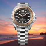 Seiko Prospex Polygonal Sea Diver Automatic Black Dial Silver Steel Strap Watch for Men - SPB485J1 Authentic Buy Shop Now