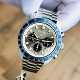 Seiko Prospex Speedtimer Solar Chronograph Grey Dial Silver Steel Strap Watch for Men - SSC939