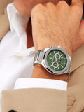 Maserati Stile Chronograph Green Dial Silver Steel Strap Watch for Men - R8873642011 Authentic Buy Shop Now