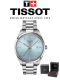 Tissot PR 100 Ice Blue Dial Silver Steel Strap Watch for Men - T150.410.11.351.00 Authentic Buy Shop Now