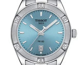 Tissot PR 100 Sport Chic Lady Blue Dial Silver Steel Strap Watch for Women - T101.910.11.351.00 Authentic Buy Shop Now