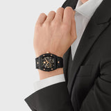 Philipp Plein The Skeleton Black Dial Black Silicone Strap Watch for Men - PWVBA0423 Authentic Buy Shop Now