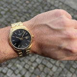 Tissot Ballade Quartz Black Dial Gold Steel Strap Watch for Men - T156.410.33.051.00 Authentic Buy Shop Now