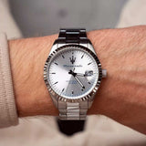 Maserati Competizione Silver Dial Silver Steel Strap Watch for Men - R8853100045 Authentic Buy Shop Now