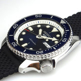 Seiko 5 Sports SKX Automatic Blue Dial Blue Silicone Strap Watch for Men - SRPD71K2
