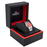 Tissot PRX Quartz Red Dial Silver Steel Strap Watch for Women - T137.210.11.421.00 Authentic Buy Shop Now