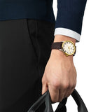 Tissot Classic Dream Ivory Dial Brown Leather Strap Watch for Men - T129.410.36.261.00 Authentic Buy Shop Now