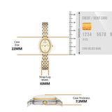 Tory Burch Oval White Dial Two Tone Steel Strap Watch for Women - TBW6033 Buy Now By Tory Burch