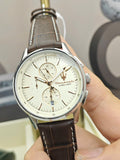 Maserati Sorpasso Chronograph White Dial Brown Leather Strap Watch for Men - R8871624010 Authentic Buy Shop Now