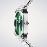 D1 Milano Square Eden Green Dial Silver Steel Strap Watch for Men - D1-SQBJ06 Authentic Buy Shop Now