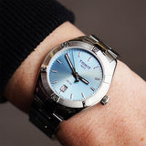 Tissot PR 100 Sport Chic Lady Blue Dial Silver Steel Strap Watch for Women - T101.910.11.351.00 Authentic Buy Shop Now