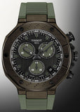 Tissot T Race Chronograph Black Dial Green Rubber Strap Watch for Men - T141.417.37.061.02 Buy Now By Tissot