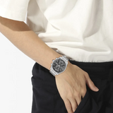 Hugo Boss Skytraveller Chronograph Grey Dial Silver Steel Strap Watch for Men - 1514151 Buy Now By Hugo Boss