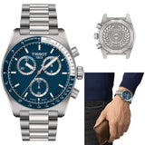 Tissot PR516 Chronograph Blue Dial Silver Steel Strap Watch for Men - T149.417.11.041.00 Authentic Buy Shop Now