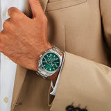 Maserati Attrazione Chronograph Green Dial Silver Steel Strap Watch for Men - R8853151011 Authentic Buy Shop Now