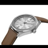 Tissot PRC 100 Solar Quartz Silver Dial Brown Leather Strap Watch for Men - T151.422.16.031.00 Authentic Buy Shop Now