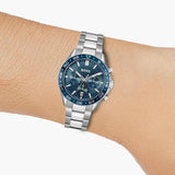 Hugo Boss Runner Chronograph Blue Dial Silver Steel Strap Watch for Men - 1514143 Buy Now By Hugo Boss