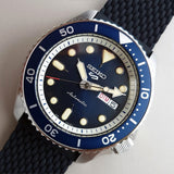 Seiko 5 Sports SKX Automatic Blue Dial Blue Silicone Strap Watch for Men - SRPD71K2 Authentic Buy Shop Now