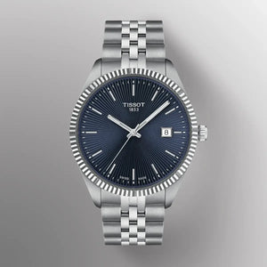 Tissot Ballade Quartz Blue Dial Silver Steel Strap Watch for Men - T156.410.11.041.00 Authentic Buy Shop Now