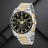 Maserati Velocità Chronograph Black Dial Two Tone Steel Strap Watch for Men - R8873652003 Authentic Buy Shop Now