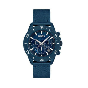 Hugo Boss Admiral Chronograph Blue Dial Blue Nylon Strap Watch for Men - 1513919 Authentic Buy Shop Now