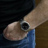 Tissot T-Sport Gent XL Black Dial Silver Steel Strap Watch for Men - T116.410.11.057.00 Authentic Buy Shop Now