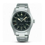 Seiko 5 Sports Flieger Automatic Black Dial Silver Steel Strap Watch for Men - SRPH27K1 Authentic Buy Shop Now