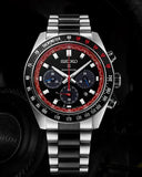 Seiko Prospex Speedtimer Solar Chronograph Datsun 240Z Collaboration Limited Edition Black Dial Two Tone Steel Strap Watch for Men - SSC957 Authentic Buy Shop Now