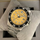 Citizen Mechanical Automatic Yellow Dial Silver Steel Strap Watch for Men - NJ0170-83Z Buy Now By Citizen