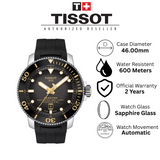Tissot Seastar 2000 Professional Powermatic 80 Black Dial Black Rubber Strap Watch for Men - T120.607.17.441.01 Authentic Buy Shop Now