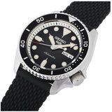 Seiko 5 Sports SKX Automatic Black Dial Black Silicone Strap Watch for Men - SRPD73K2 Authentic Buy Shop Now