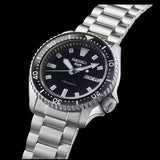 Seiko 5 Sports SKX Automatic Black Dial Silver Steel Strap Watch for Men - SRPL85K1 Authentic Buy Shop Now