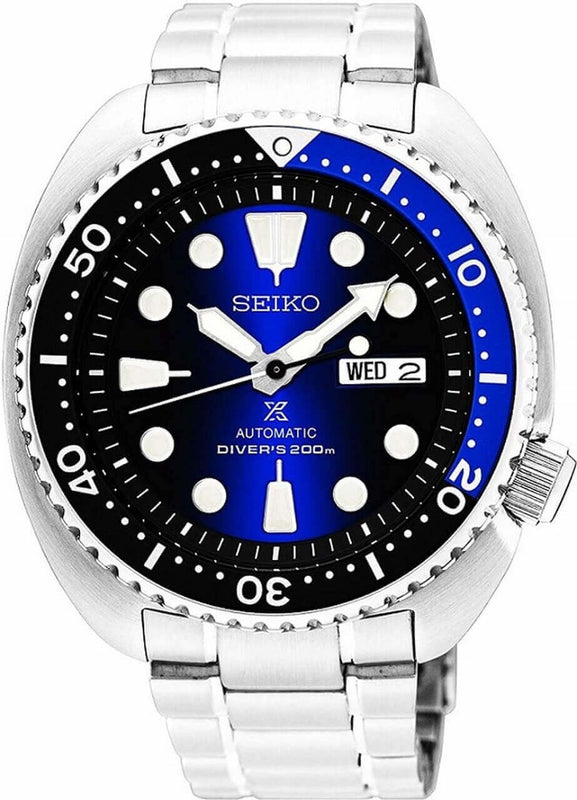 Seiko Prospex Deep Blue Batman Turtle Diver's Automatic Blue Dial Silver Steel Strap Watch for Men - SRPC25J1 Buy Now By Seiko