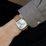Tissot Stylist Quartz Silver Dial Brown Leather Strap Watch for Women - T159.909.16.031.00 Authentic Buy Shop Now