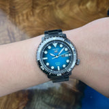 Seiko 5 Sports Automatic Turquoise Dial Grey Steel Strap Watch for Men - SRPC65J1 Buy Now By Seiko