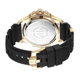 Philipp Plein The Skull Gold Dial Black Silicone Strap Watch for Men - PWAAA0221 Authentic Buy Shop Now