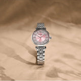 Emporio Armani Gianni T-Bar Pink Dial Silver Steel Strap Watch for Women - AR11686 Buy Now By Emporio Armani