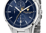 Maserati Sorpasso Chronograph Blue Dial Silver Steel Strap Watch for Men - R8873624004 Authentic Buy Shop Now