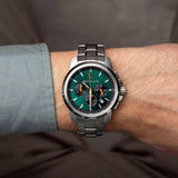 Maserati Successo Chronograph Green Dial Silver Steel Strap Watch for Men - R8873621043 Authentic Buy Shop Now