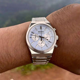 Seiko Conceptual Chronograph Ice Blue Dial Silver Steel Strap Watch for Men - SSB459P1 Authentic Buy Shop Now