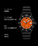 Emporio Armani World Explorer Orange Dial Black Silicone Strap Watch for Men - AR11684 Buy Now By Emporio Armani