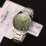 Tissot PR 100 Green Dial Silver Steel Strap Watch for Men - T150.410.11.091.00 Authentic Buy Shop Now