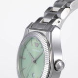 Emporio Armani Federica Mint Green Dial Silver Steel Strap Watch for Women - AR11656 Buy Now By Emporio Armani