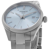 Tissot PR 100 Ice Blue Dial Silver Steel Strap Watch for Women - T150.210.11.351.00 Authentic Buy Shop Now
