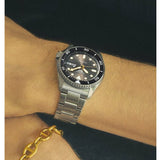 Seiko 5 Sports SKX Street Stonewash Black Dial Silver Steel Strap Watch for Men - SRPL79K1 Authentic Buy Shop Now