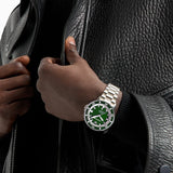 Emporio Armani Sea Explorer Green Dial Silver Steel Strap Watch for Men - AR60080 Buy Now By Emporio Armani