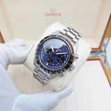 Seiko Prospex Speedtimer Solar Chronograph Blue Dial Silver Steel Strap Watch for Men - SSC815 Authentic Buy Shop Now