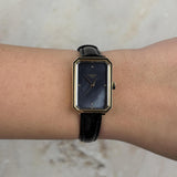 Tissot SRV Black Mother of Pearl Dial Black Leather Strap Watch for Women - T160.110.36.126.00 Authentic Buy Shop Now